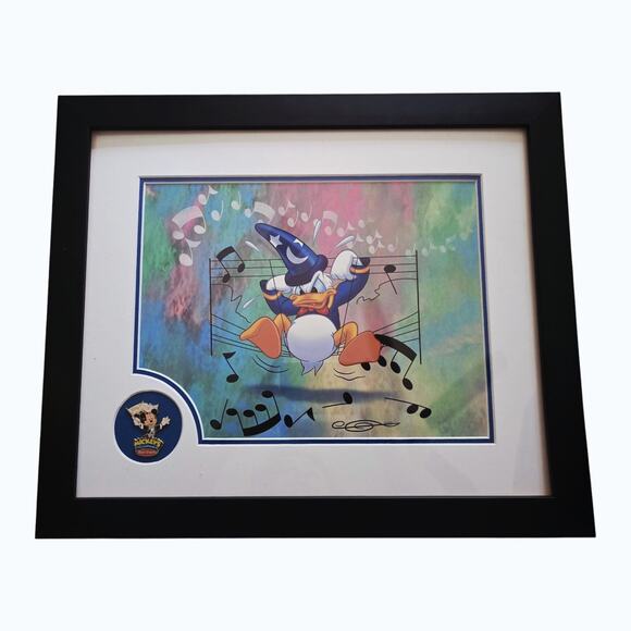 Disney Mickey's Philharmagic Donald Duck Print With Pin No COA - Picture 1 of 3